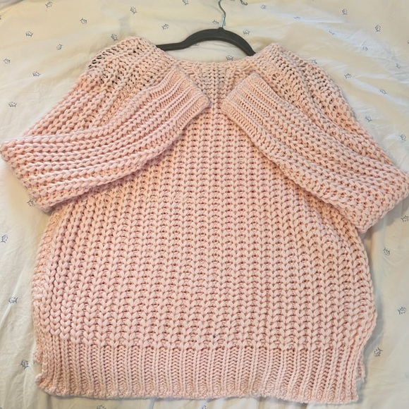 Kut from the Kloth Wool Blend Chunky Sweater in Blush Pink - Picture 2 of 3
